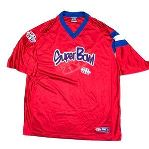 Super Bowl 40 Embroidered Sewn Football Jersey